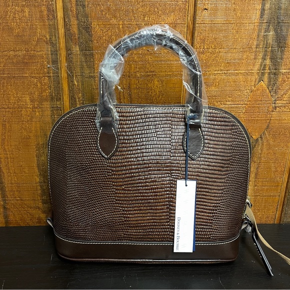 Dooney & Bourke Lizard Embossed Zip Zip Satchel - Picture 2 of 8